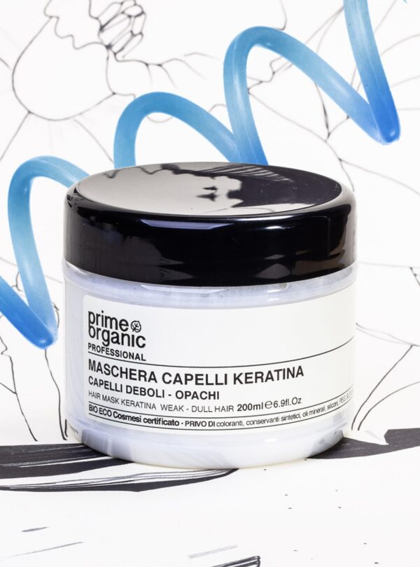 prime organic maschera capelli keratina